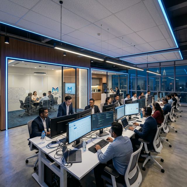 Techfics development team at work